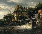 Two Undershot Watermills with Men Opening a Sluice RUISDAEL, Jacob Isaackszon van
